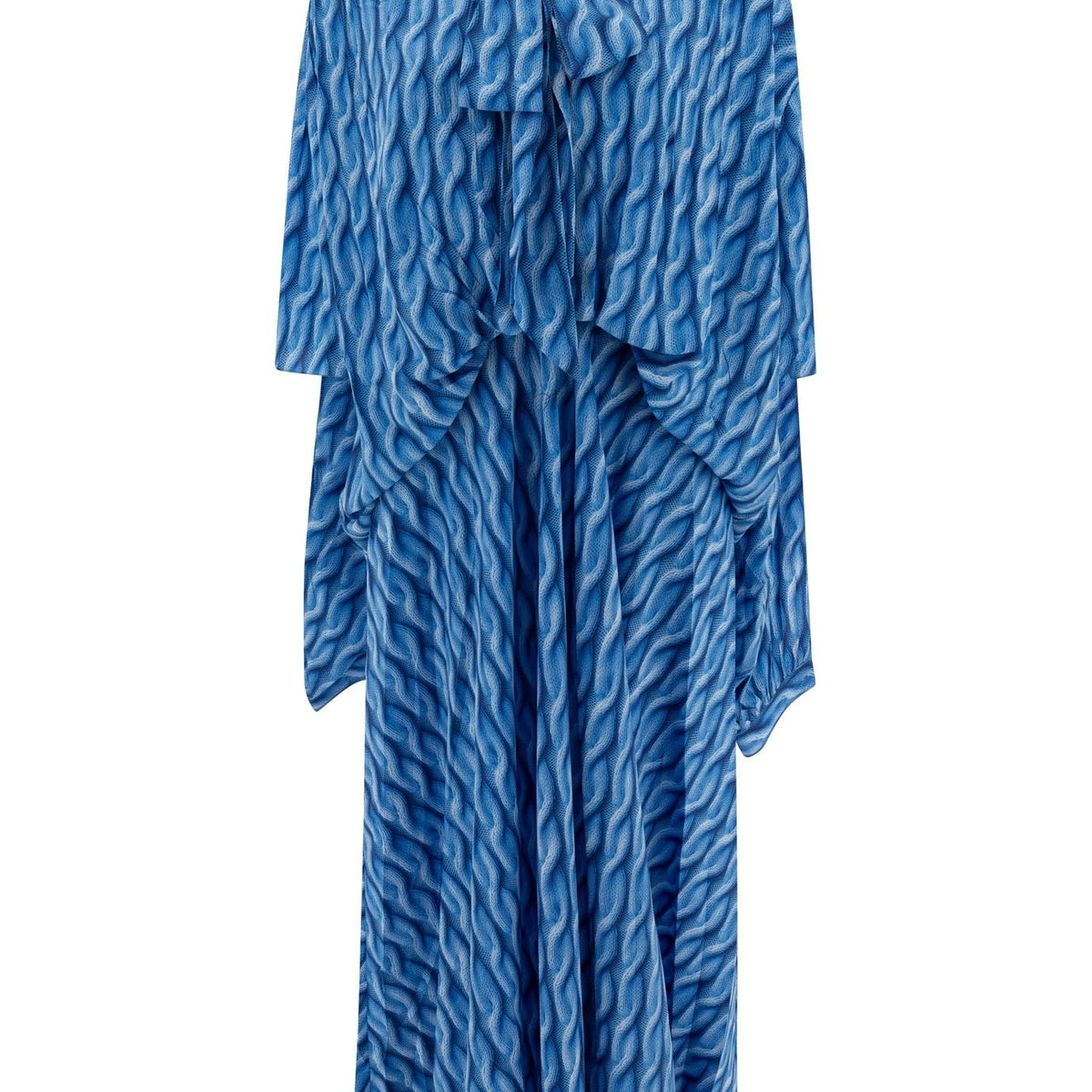 BALENCIAGA Cable Knit Print Midi Dress