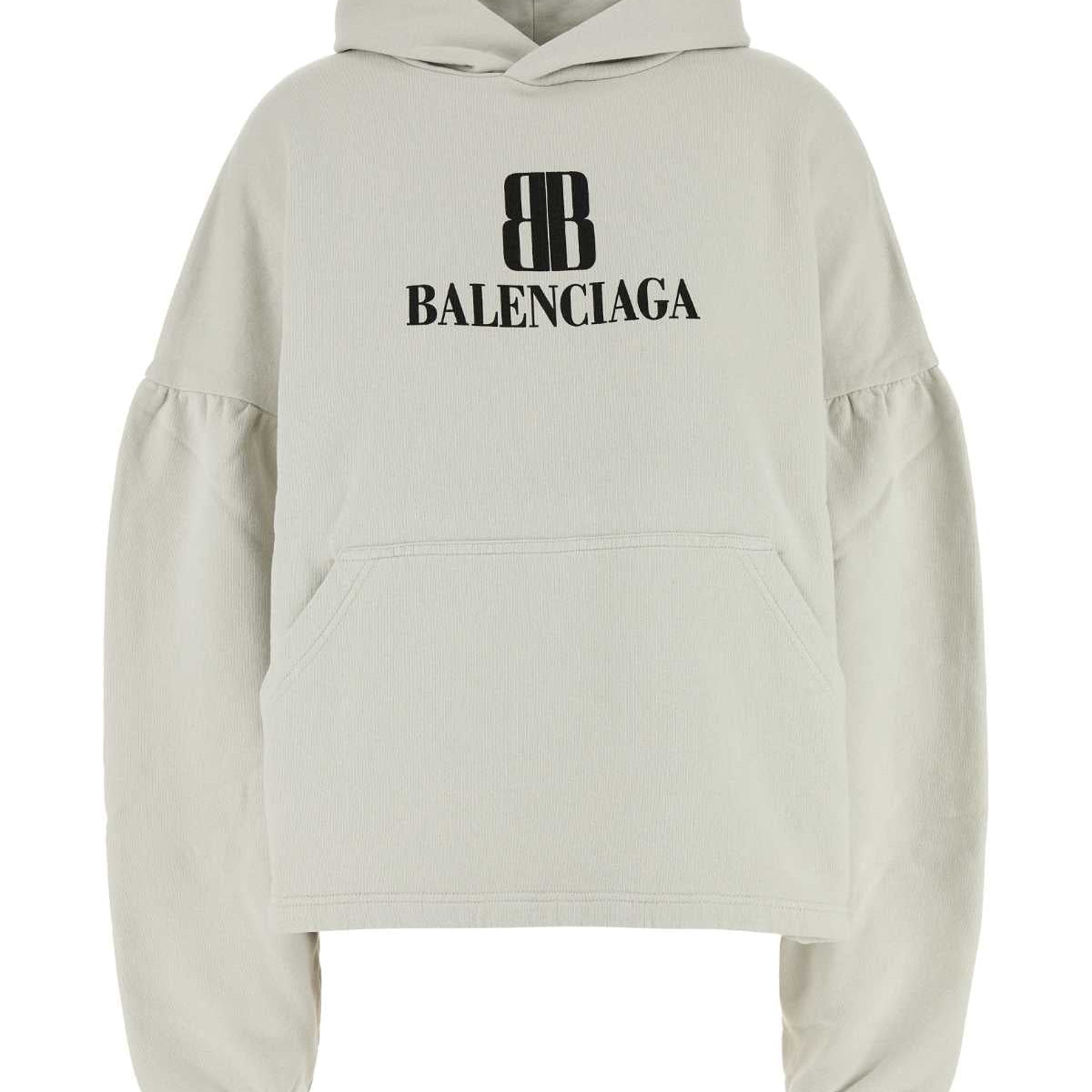 BALENCIAGA Mini Cotton Cropped Hoodie