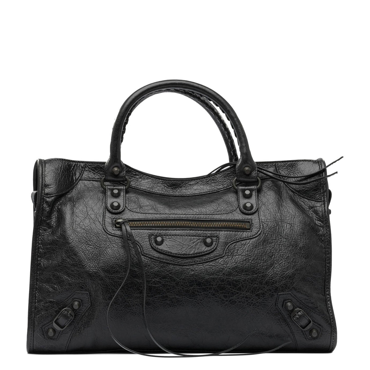 BALENCIAGA Leather Shoulder Handbag - Medium Size