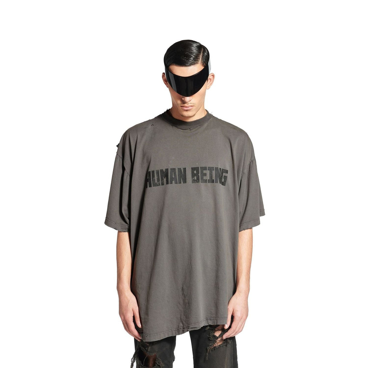 BALENCIAGA Human Being Crew Neck T-Shirt