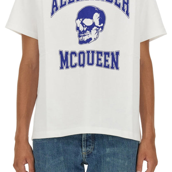 Alexander Mcqueen Men Skull Logo T-Shirt