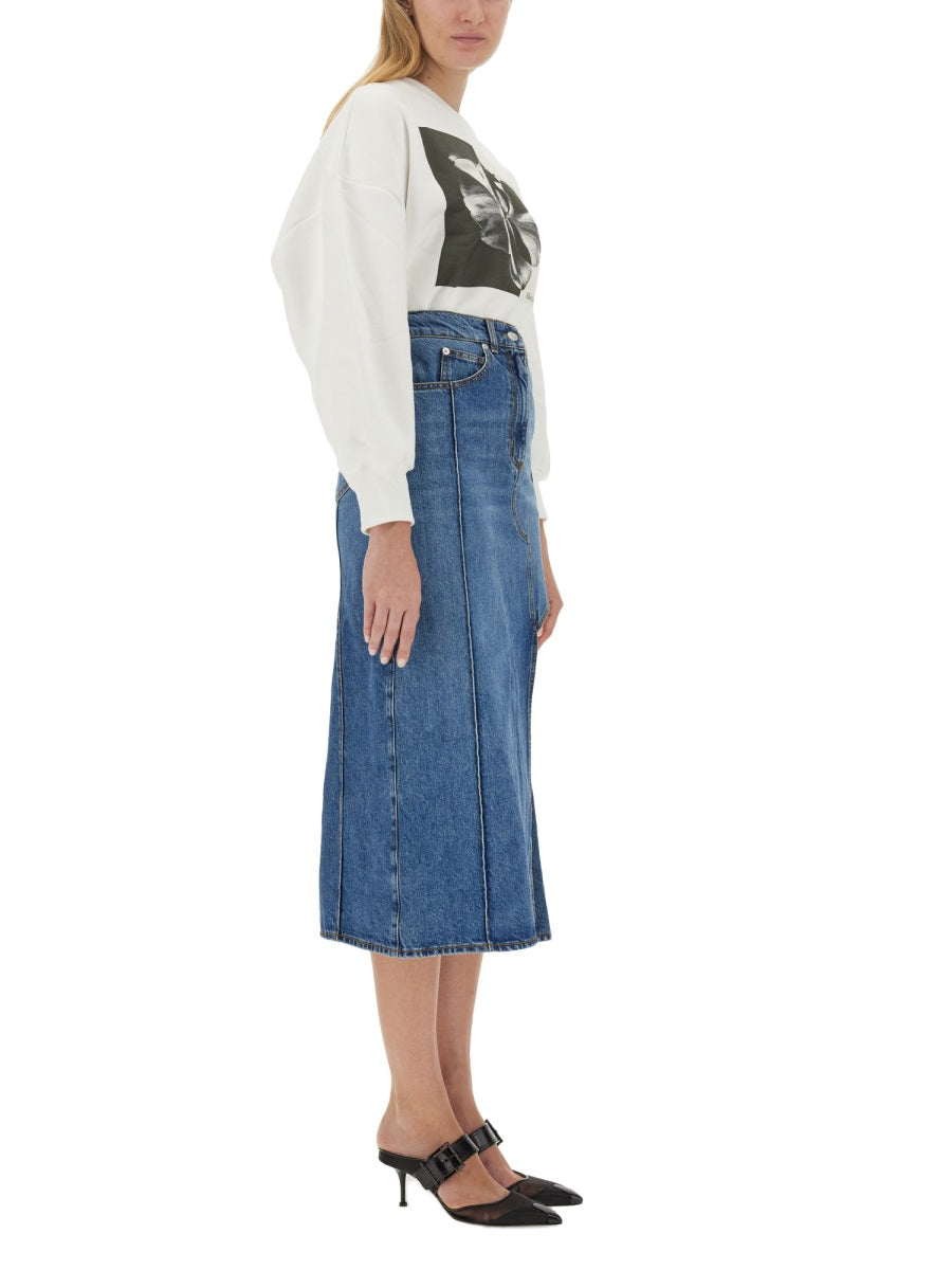 Alexander Mcqueen Women Pencil Skirt With Cut-Out