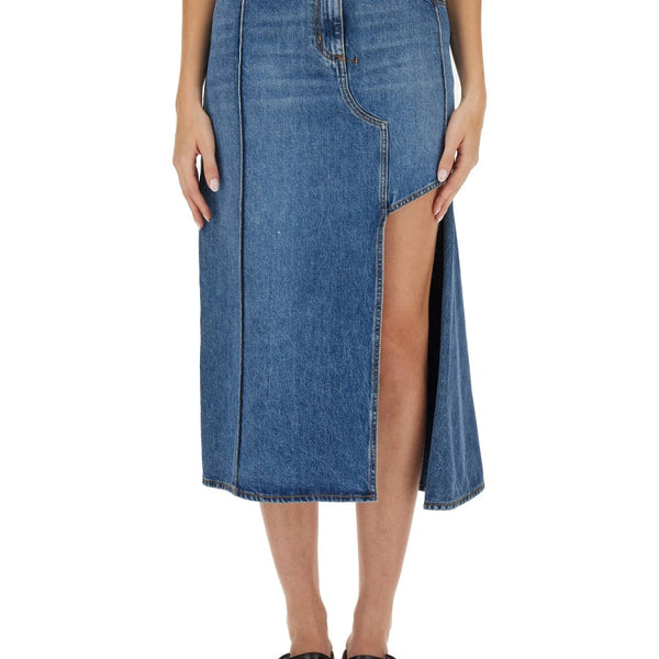 Alexander Mcqueen Women Pencil Skirt With Cut-Out