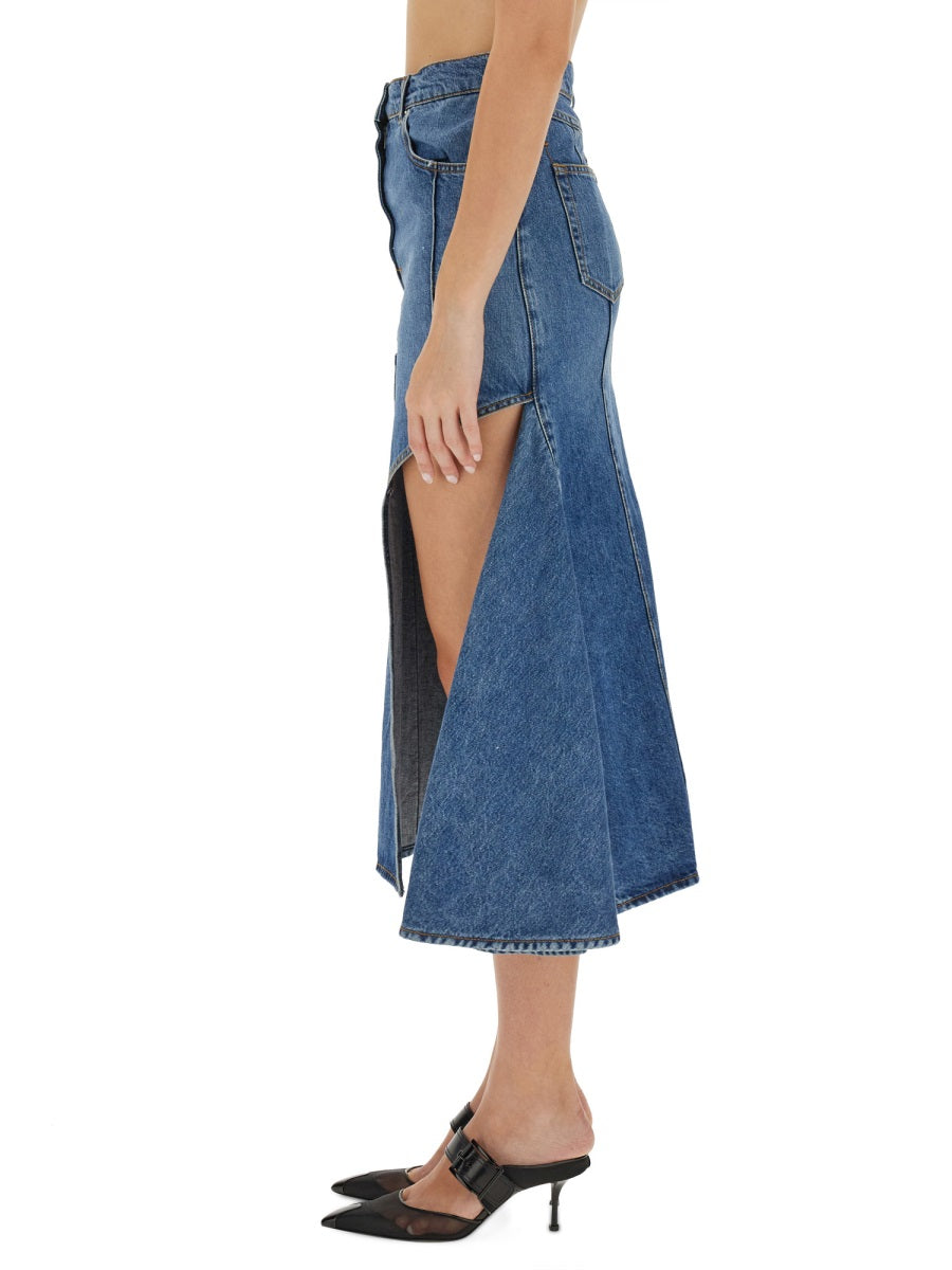 Alexander Mcqueen Women Pencil Skirt With Cut-Out