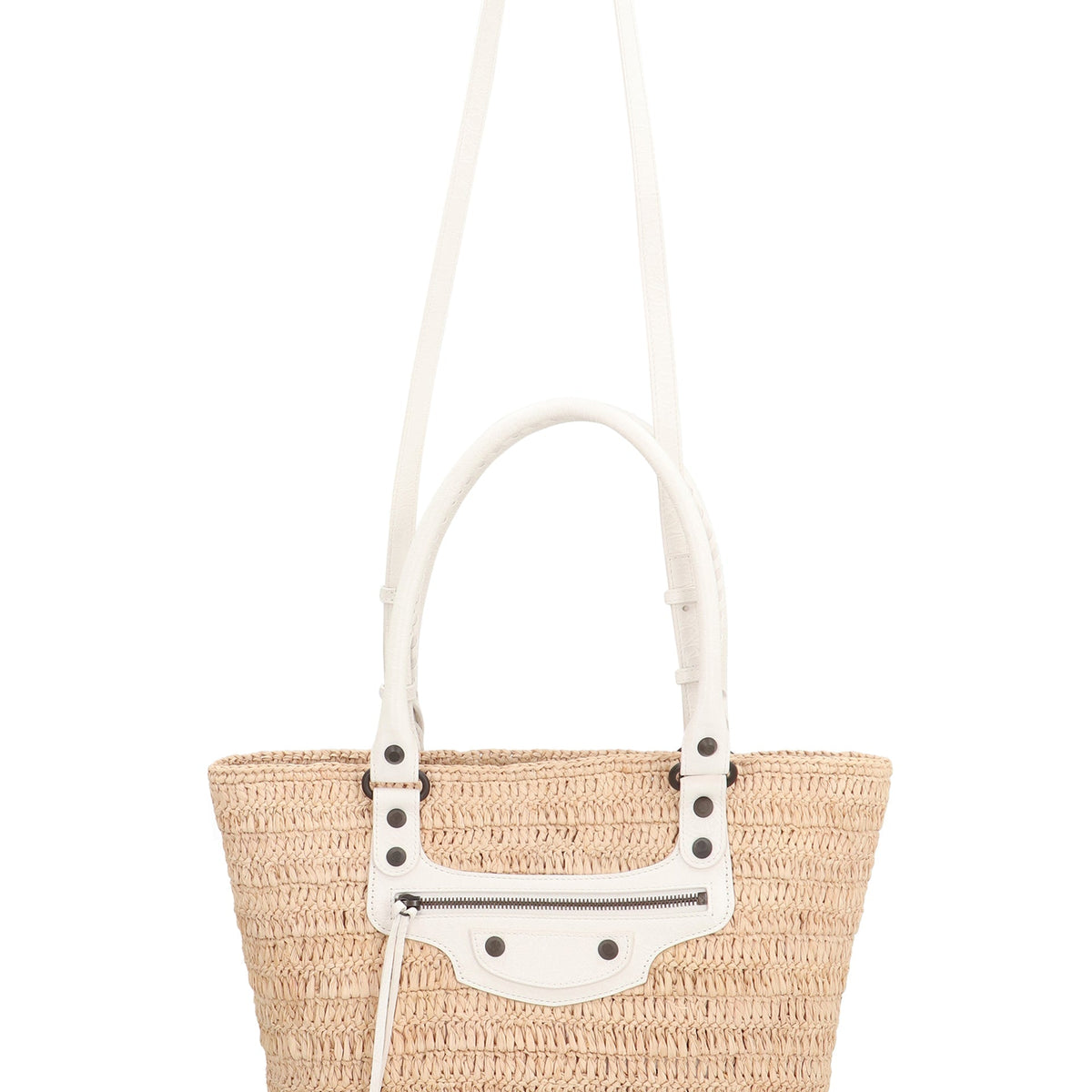 BALENCIAGA Le City Raffia Handbag - 26-34 CM Width