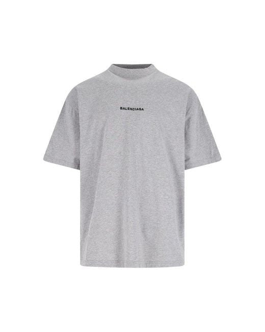 BALENCIAGA Oversized Cotton Crew-Neck T-Shirt - FW25 - Size Guide Included