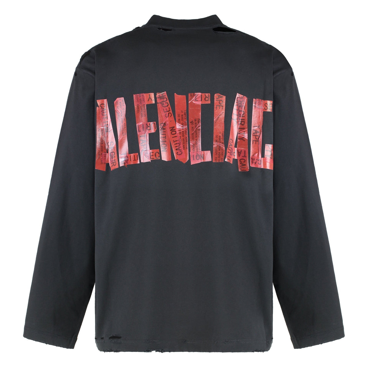 BALENCIAGA Security Tape Logo Oversized T-Shirt - Size 2