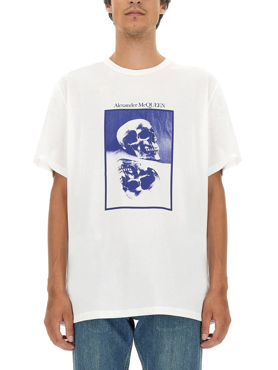 Alexander Mcqueen Men Logo Print T-Shirt