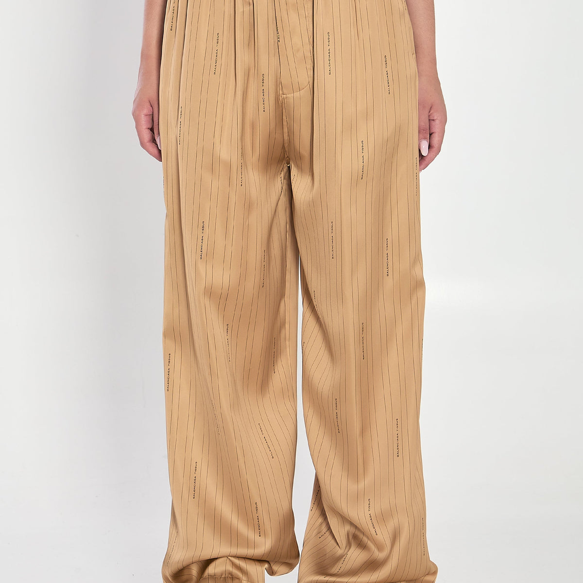 BALENCIAGA Relaxed Fit Satin Trousers - Size 34