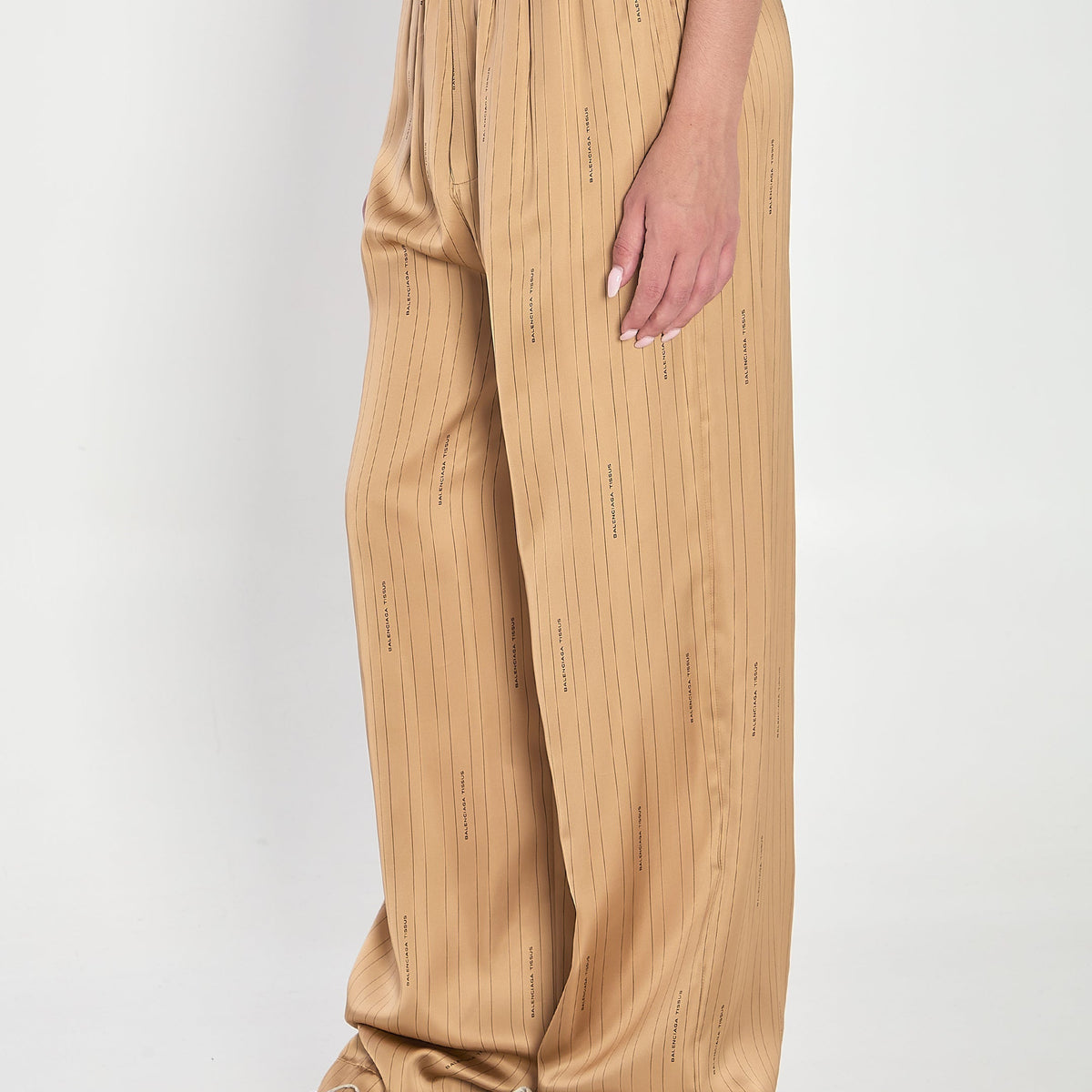 BALENCIAGA Relaxed Fit Satin Trousers - Size 34
