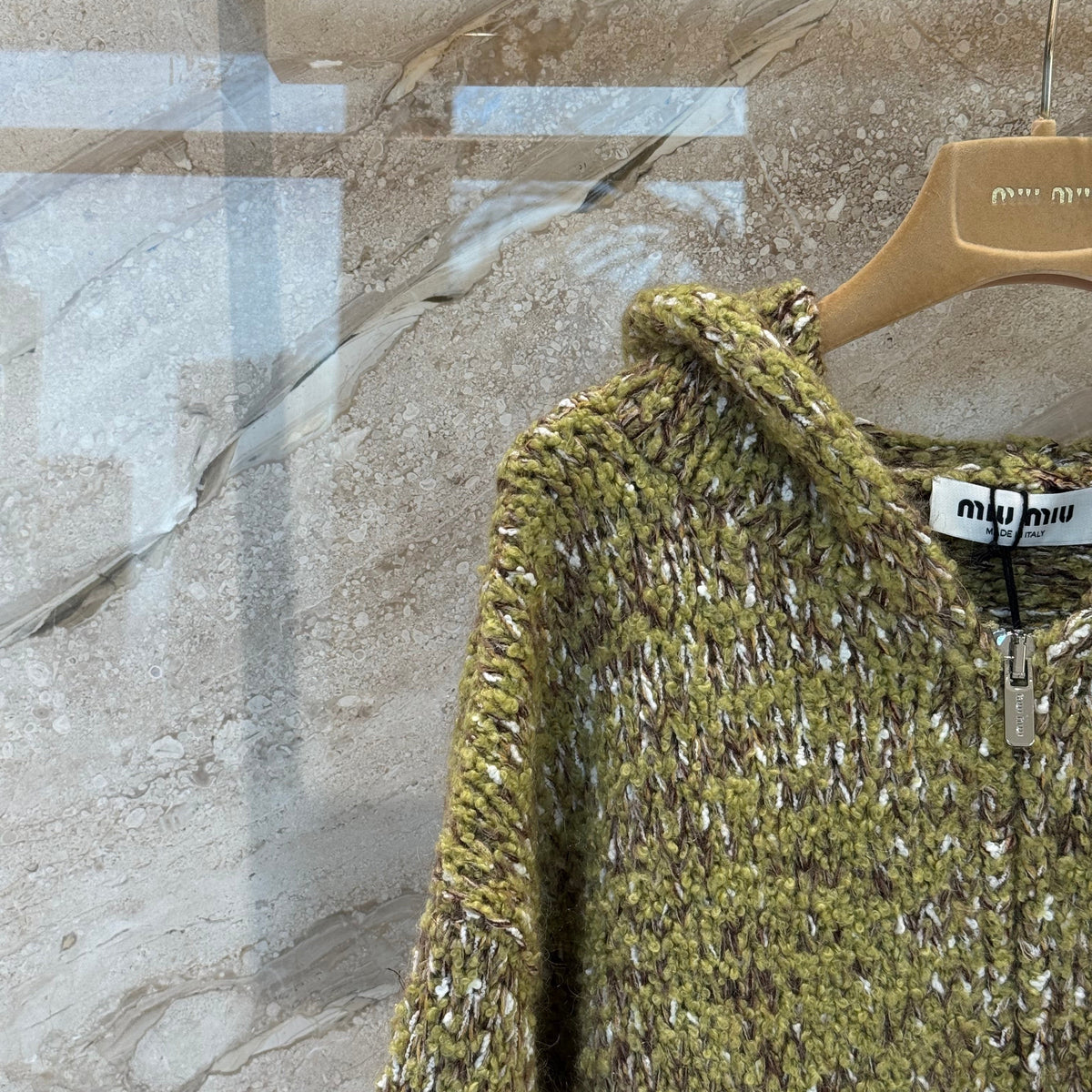 MIU M ZIP CARDIGAN