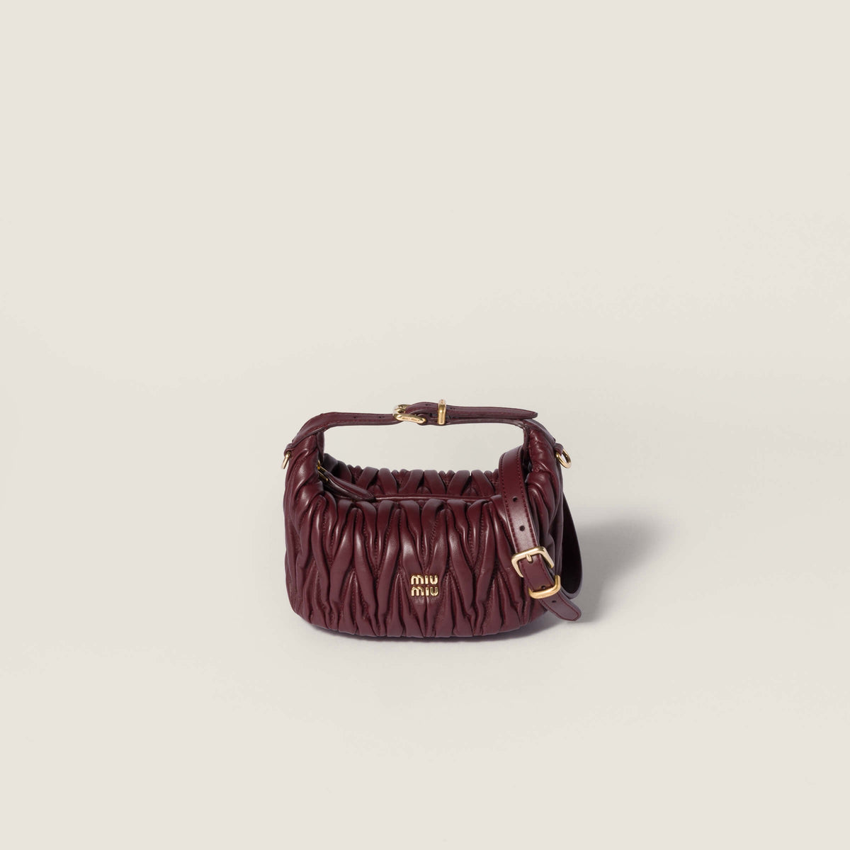 MIU M MATELASSE NAPPA LEATHER POUCH
