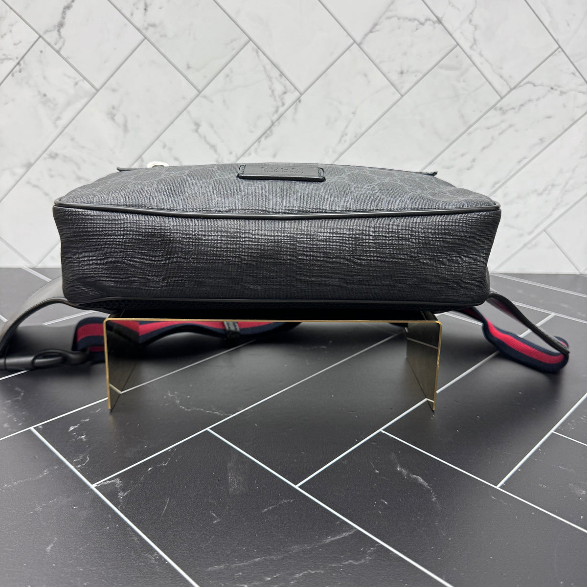 Gucci Black GG Coated Canvas Bum Bag