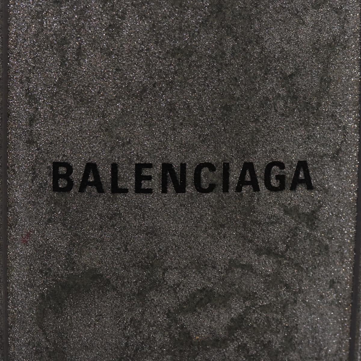 balenciaga Everyday Tote XXS Hand Bag Leather 2way Silver Silver Auth 87205