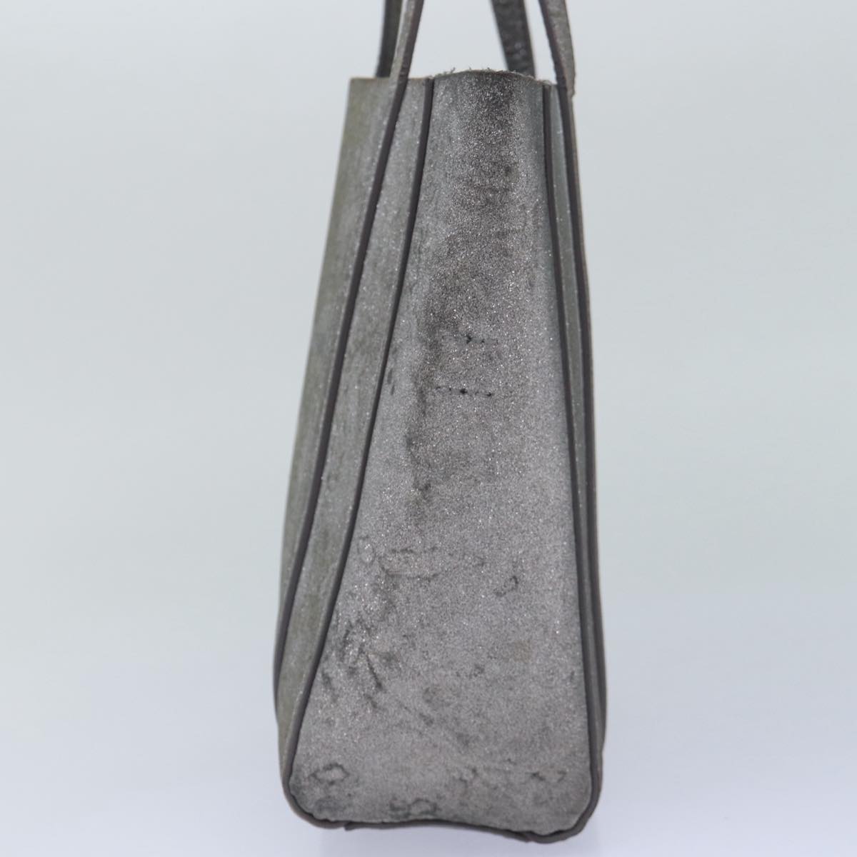 balenciaga Everyday Tote XXS Hand Bag Leather 2way Silver Silver Auth 87205