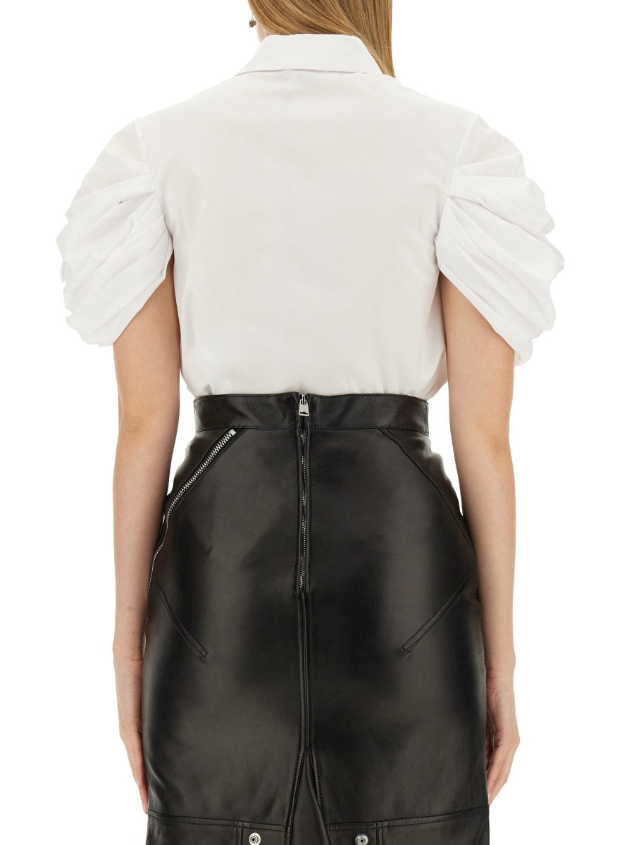 Alexander Mcqueen Women Shirt With Knot Sleeve