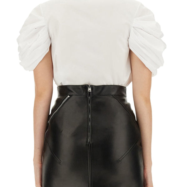 Alexander Mcqueen Women Shirt With Knot Sleeve