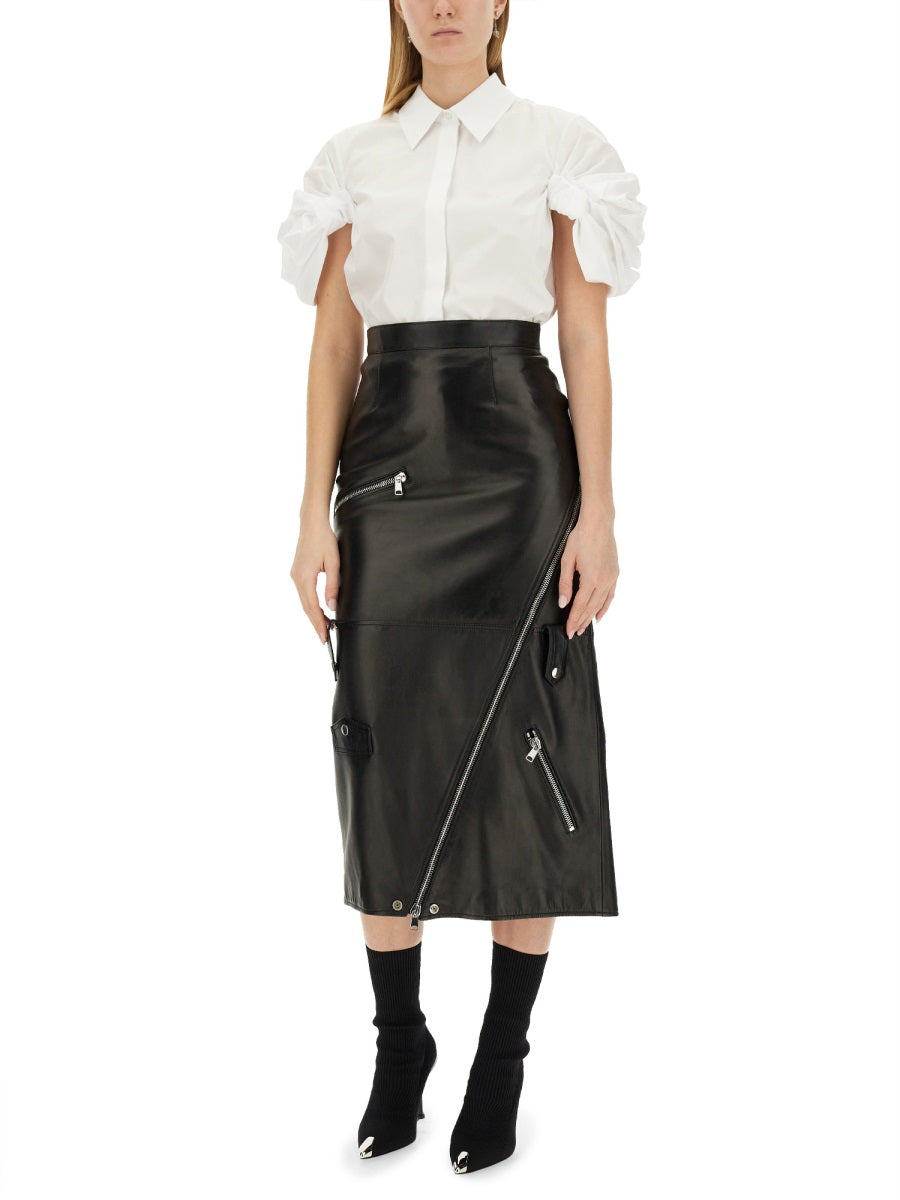 Alexander Mcqueen Women Shirt With Knot Sleeve