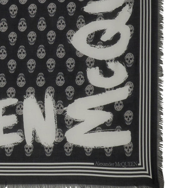 Alexander Mcqueen Men Graffiti Biker Scarf