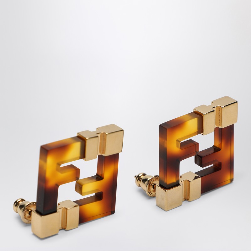 Fendi Forever Fendi Earrings In Brown Plexiglass Women