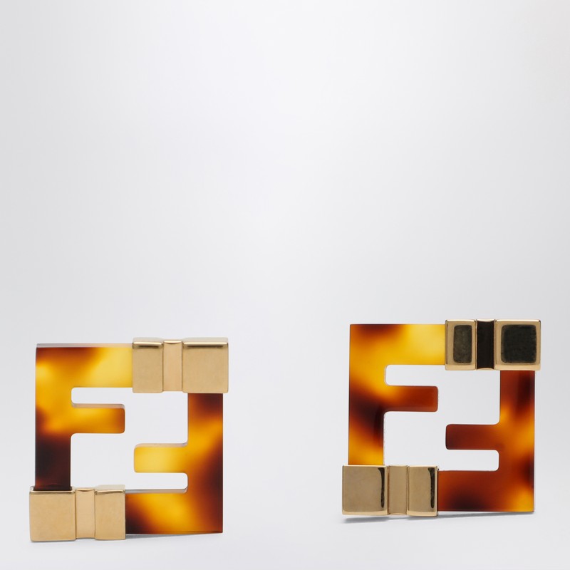 Fendi Forever Fendi Earrings In Brown Plexiglass Women
