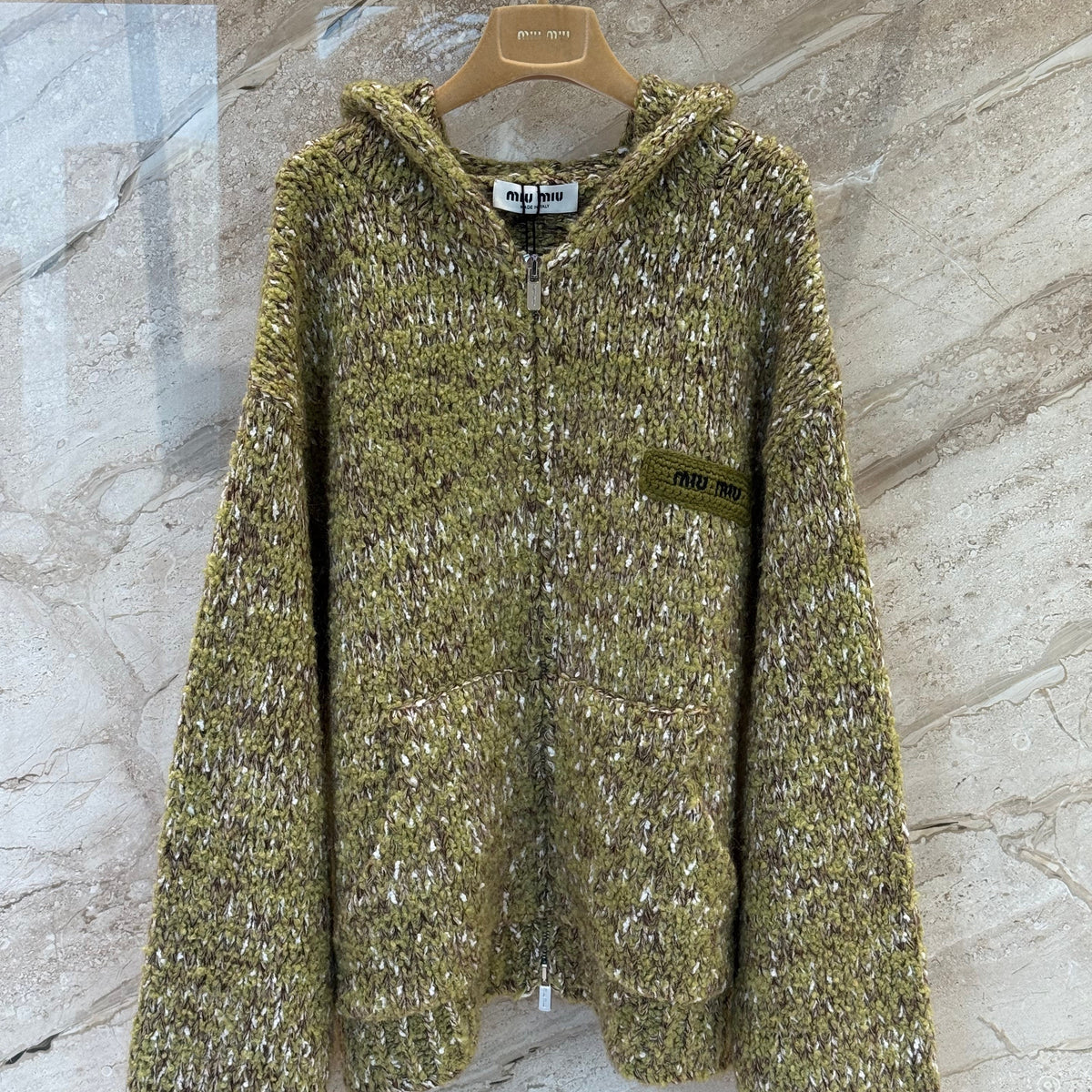 MIU M ZIP CARDIGAN