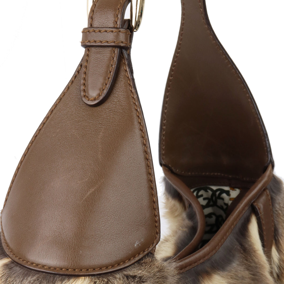Gucci 85th Anniversary Rabbit Fur Hobo Bag.