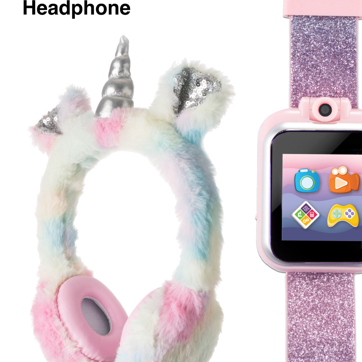 PlayZoom 2 Kids Smartwatch with Headphones: Multi Fuzzy Unicorn