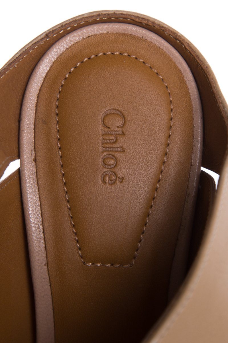 Chloé Light Mauve Leather Sandals SZ 36