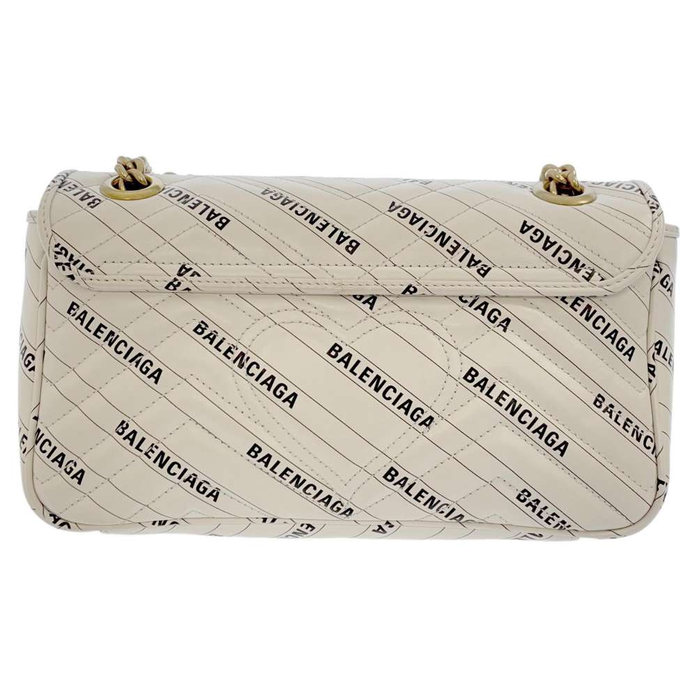 GUCCI BALENCIAGA Hacker Project ChainShoulder Bag Beige 443497 Leather