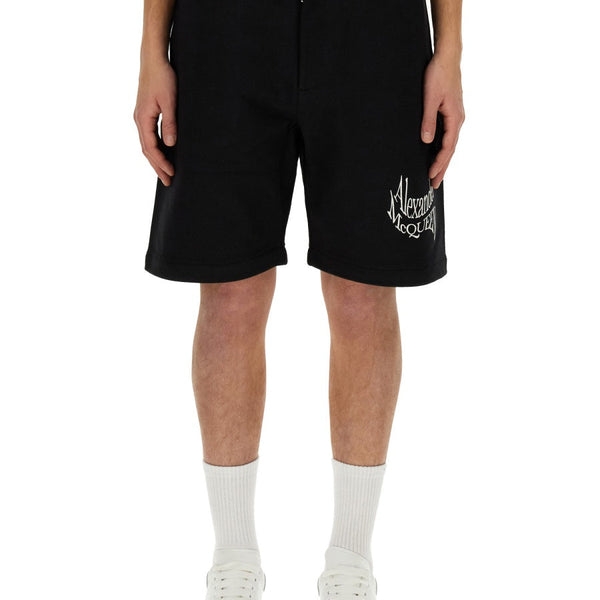 Alexander Mcqueen Men Bermuda With Logo
