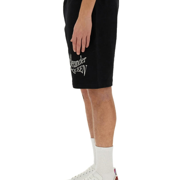 Alexander Mcqueen Men Bermuda With Logo