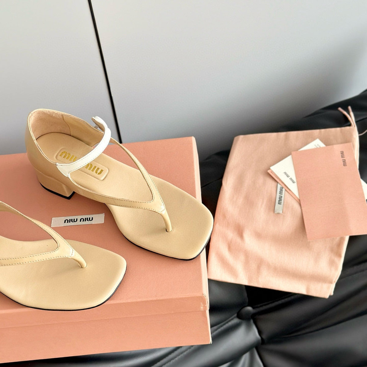 MIU M THONG SANDALS
