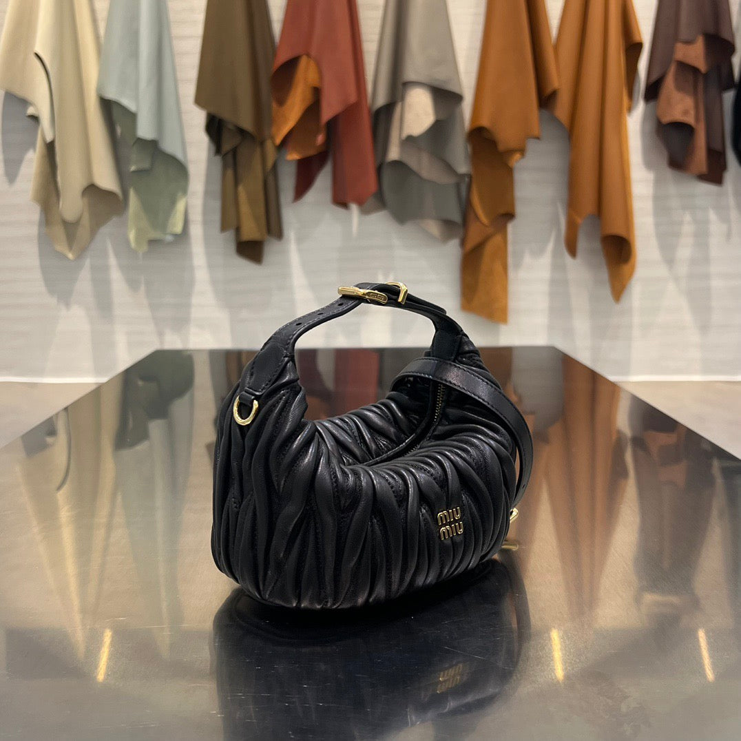 MIU M MATELASSE NAPPA LEATHER POUCH