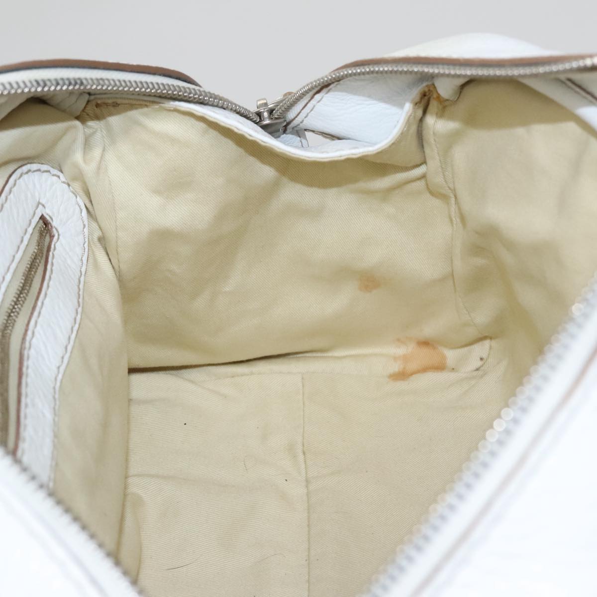 Chloe Paddington Hand Bag Leather White 93544