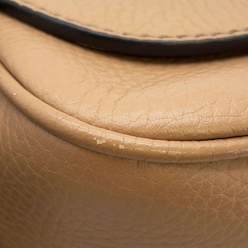 GUCCI Soho ChainShoulder Bag Beige 536224 Leather