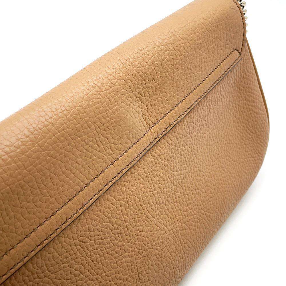 GUCCI Soho ChainShoulder Bag Beige 536224 Leather