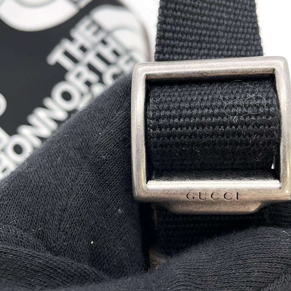 GUCCI north face collaboration belt bag Black/White 650299 Nylon