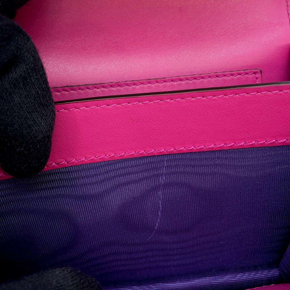 GUCCI Quilted 2WAYShoulder Bag Pink 723777 Nylon Leather