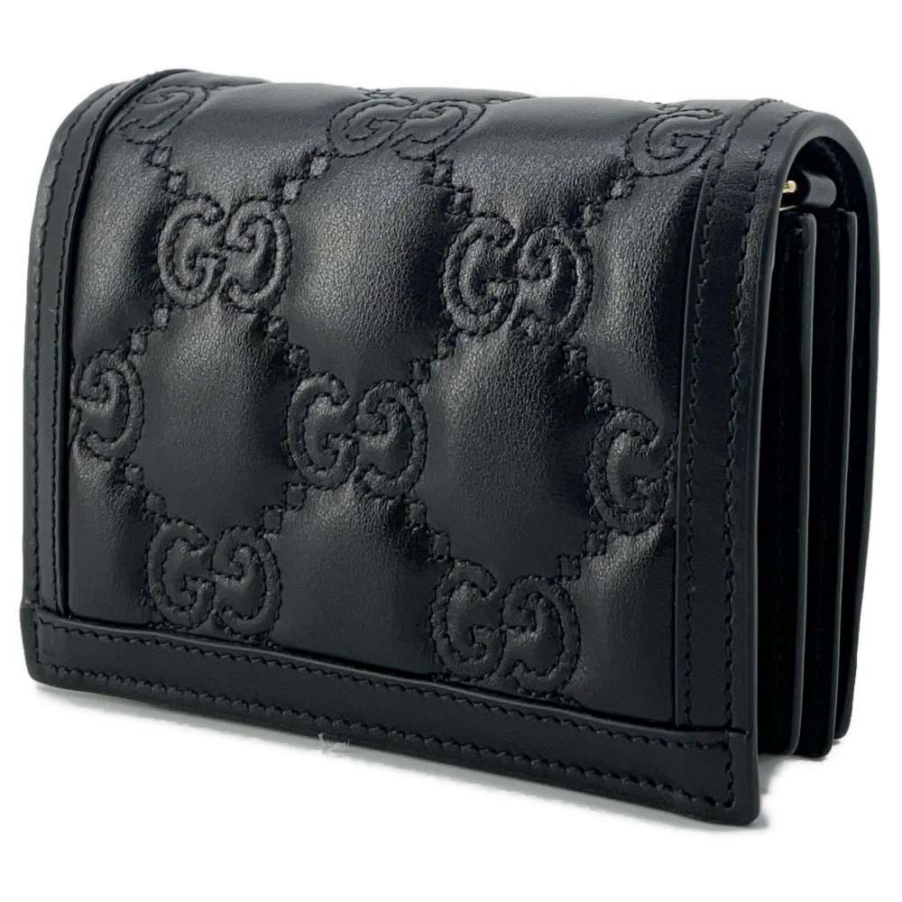 GUCCI GG Matelasse 2WAY Shoulder Bag Black 723777 Leather