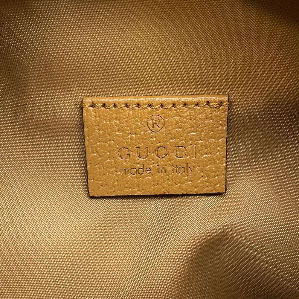 GUCCI Interlocking G Children's Crossbody Bag Khaki/Brown 502095 Corduroy Leather