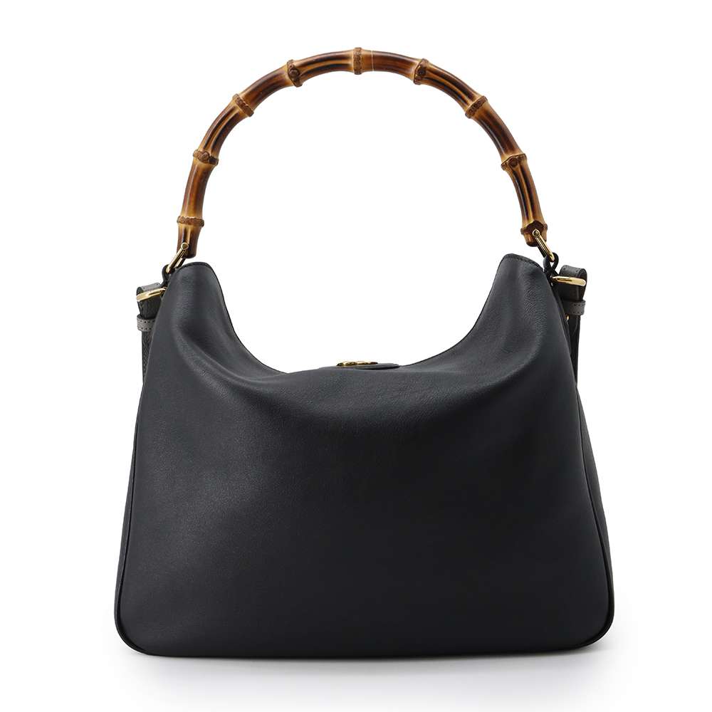 GUCCI Diana Shoulder Bag Black 746245 Leather Size Large