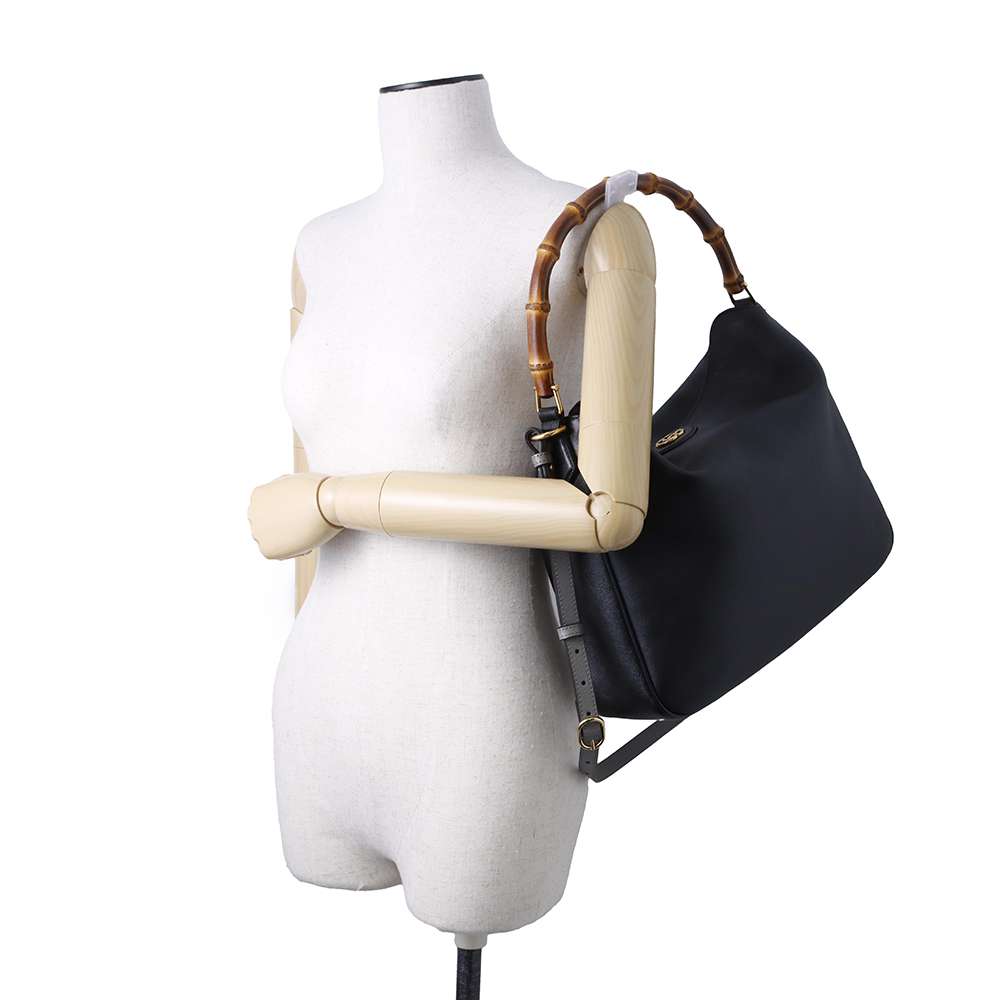 GUCCI Diana Shoulder Bag Black 746245 Leather Size Large