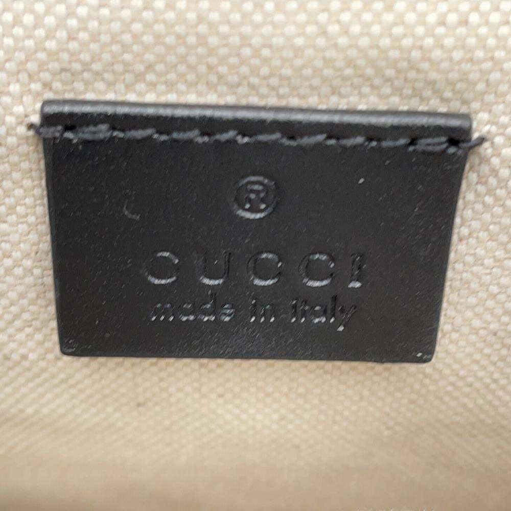 GUCCI GG embossed waist bag Black 631339 Leather