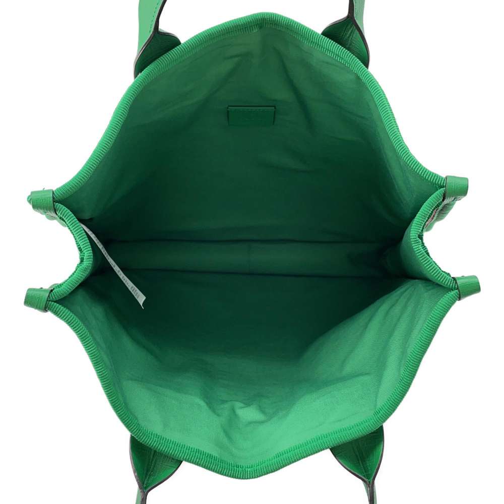 GUCCI Cherie Kids Tote Bag Green/Purple 605831 CanvasTrim Raffia-like fabric