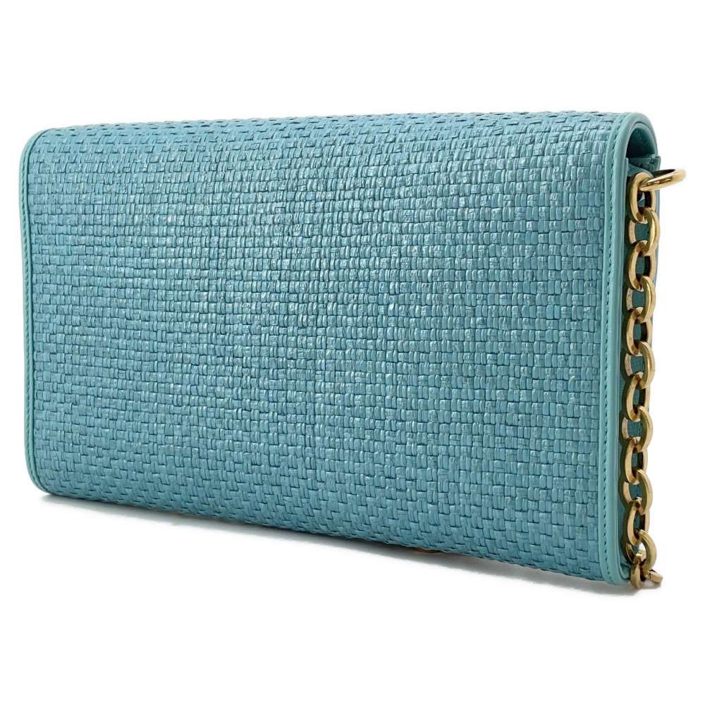 GUCCI Horsebit ChainShoulder Bag Blue 655667 Straw