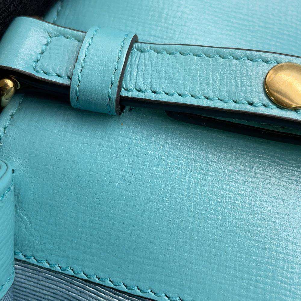 GUCCI Horsebit ChainShoulder Bag Blue 655667 Straw