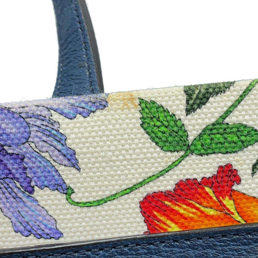 GUCCI Flora 2wayTote Bag Multicolor/Navy/White 550141 Canvas