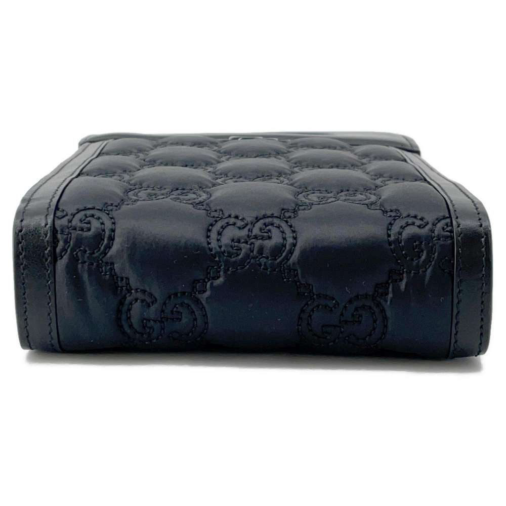 GUCCI GG Matelasse 2WAY Handbag Black 723776 Nylon Leather