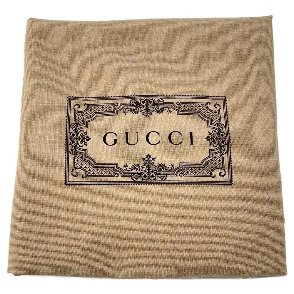 GUCCI Drawstring Tote Bag Black 725664 Leather